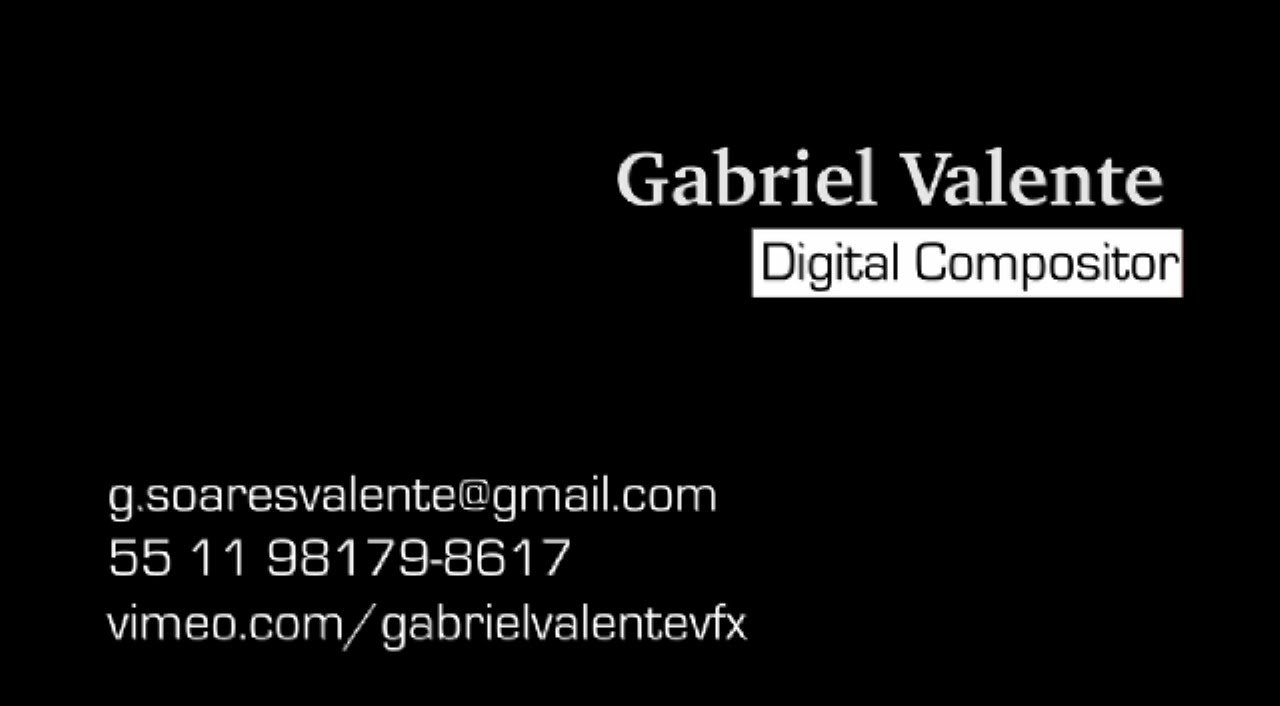 Gabriel Valente VFX Reel 2016