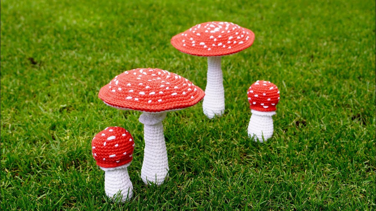 🍄AMANITA MUSCARIA GRANDE TEJIDA A CROCHET
