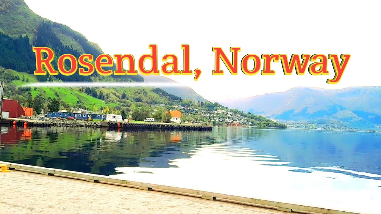 🇧🇻 Walking tour, Rosendal, Norway autumn 2023. [ Rosendal, Hordaland ] Norway  walk tour 4K