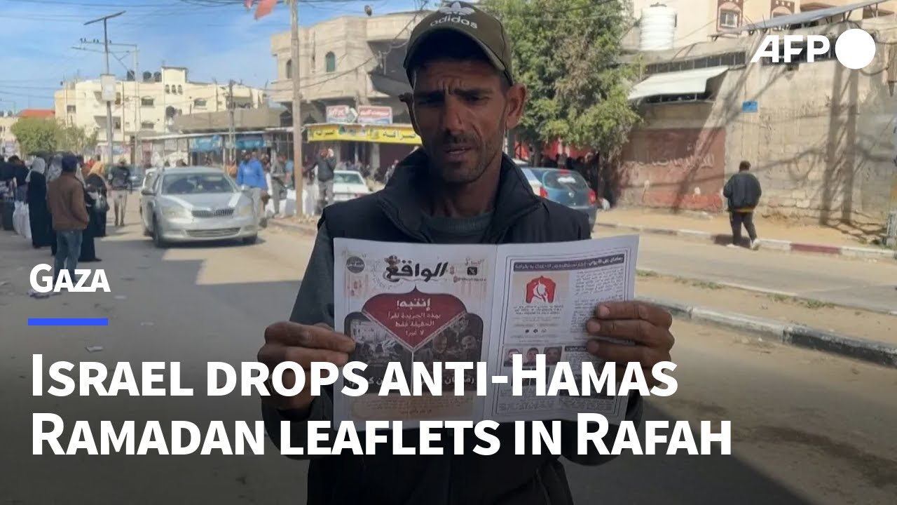 Israel drops anti-Hamas Ramadan leaflets in Rafah | AFP