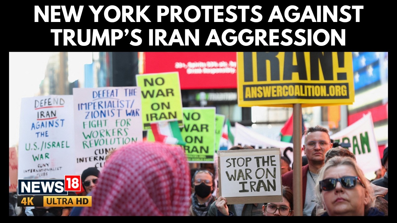 Anti-War Protests Erupt in Times Square After US Strikes on Iran | Crowd Divided | N18G | 4K