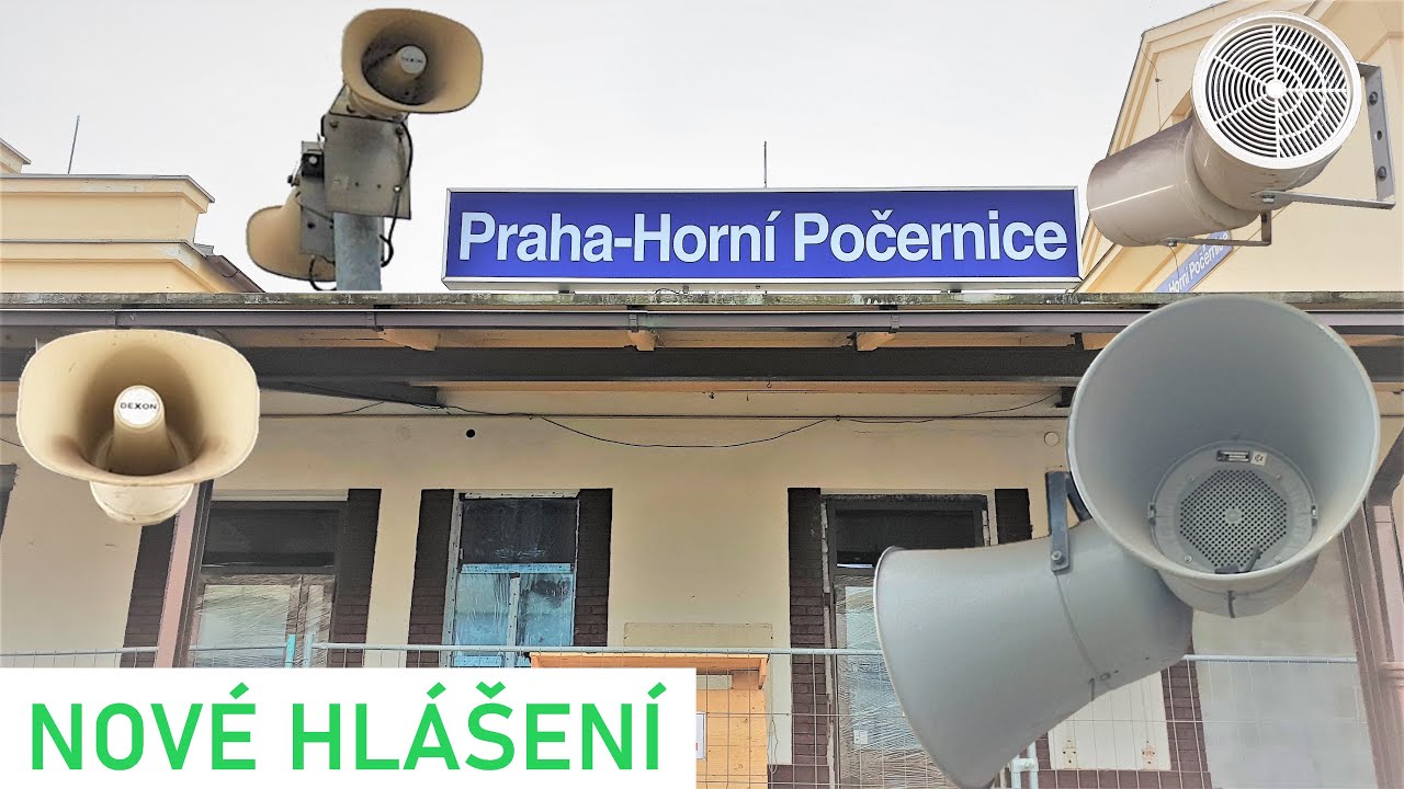 Nové hlášení HIS || Praha-Horní Počernice - vlaky a hlášení