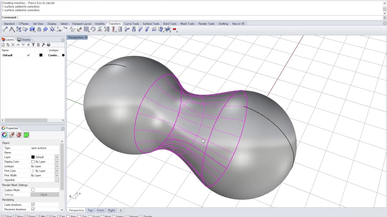 Introduction to Rhino - Editing surfaces and working with solids