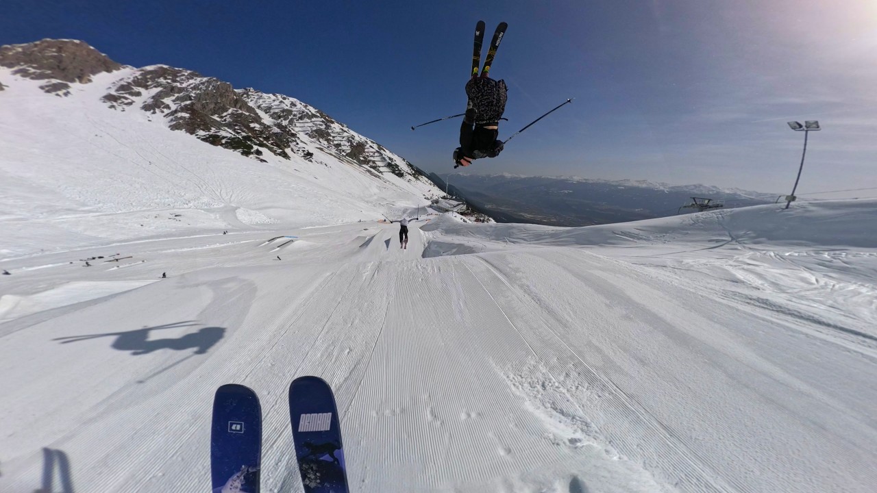 Freeride Skiing HEAVEN over Innsbruck!? *POV* Skyline Park Spring Laps