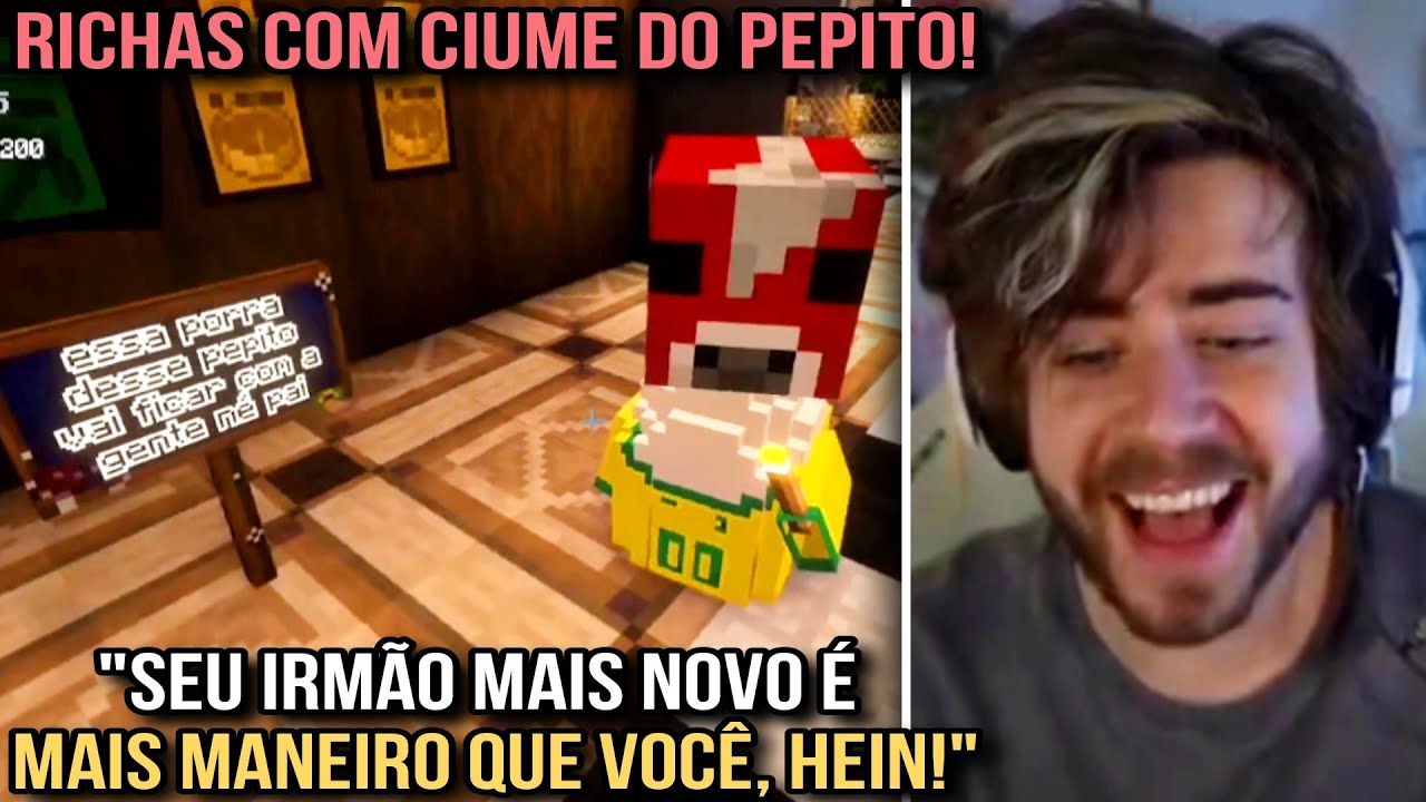 RICHAS FICOU COM CIUME DO PEPITO COM O CELLBIT | QSMP
