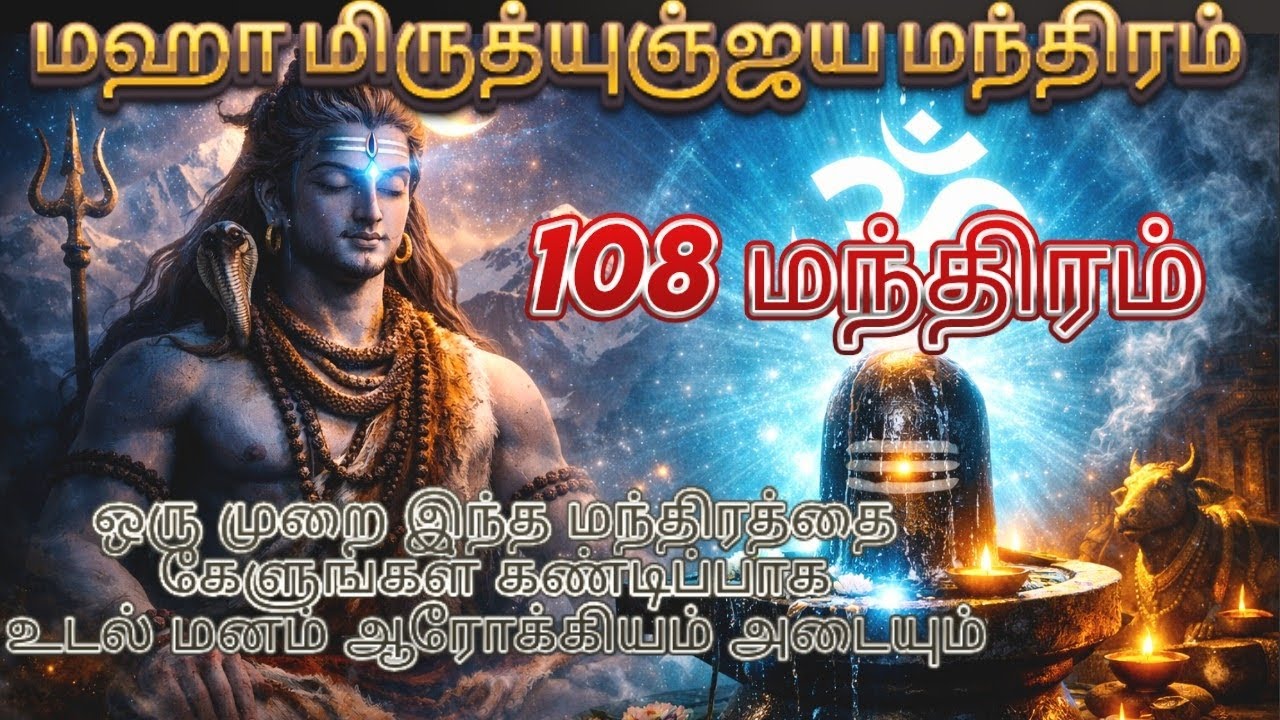 மஹா மிருத்யுஞ்ஜய மந்திரம் 108 முறை|Shiva Healing Mantra|உடல் & மன ஆரோக்கிய#animated#tamildevotional