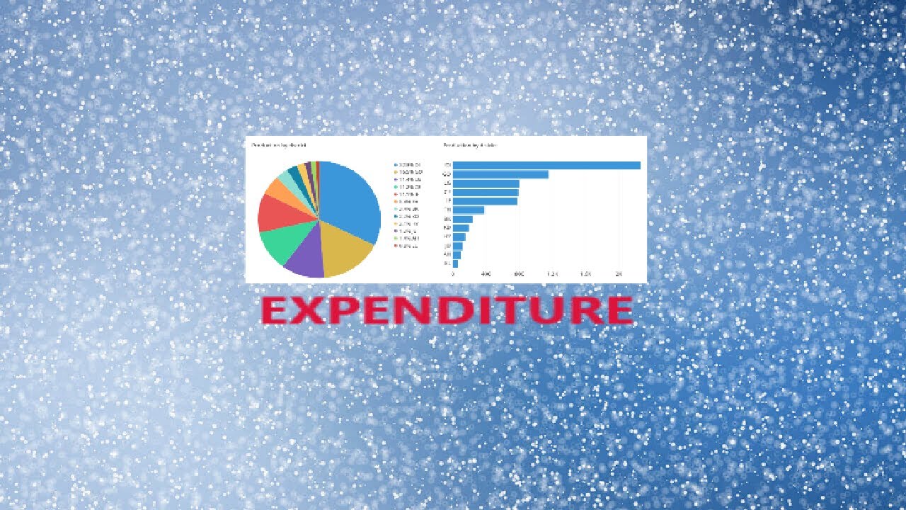 Bar race chart and pie chart video on military expenditure