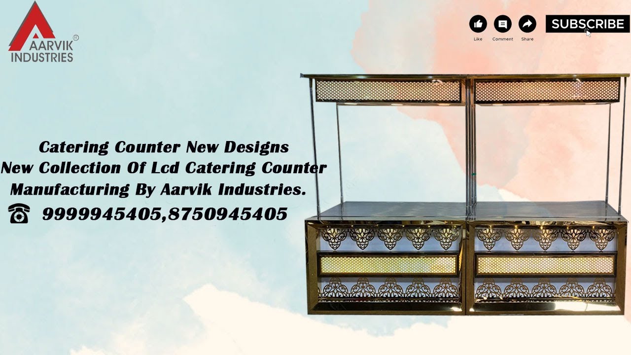 STAINLESS STEEL LED CATERING COUNTER BUFFET SETUP MANUFACTURING BY AARVIK INDUSTRIES