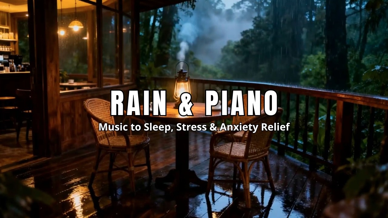 Slow Cinematic Piano with Rainstorm Sounds for Inner Calm and Sleep | Luxury Rain Escape