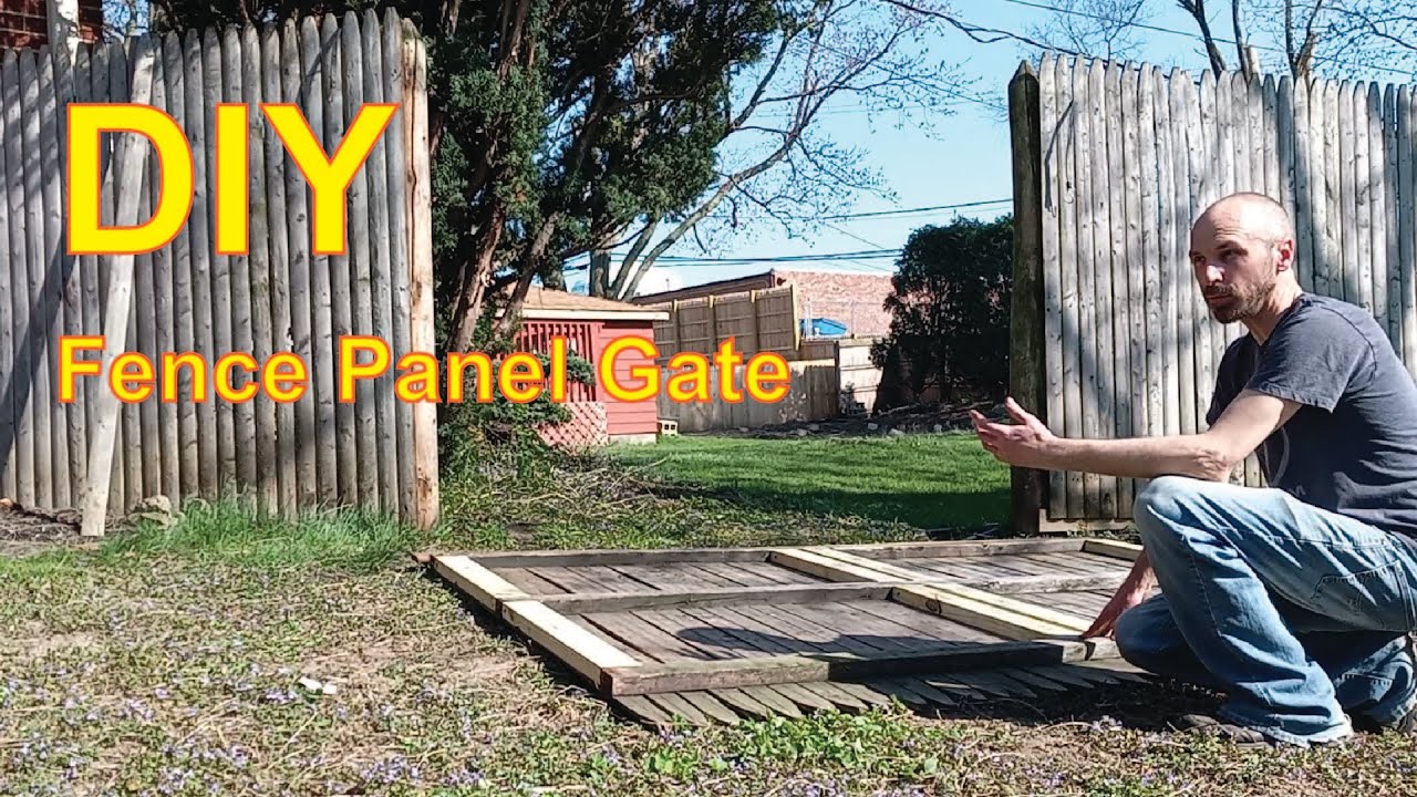 Двойные ворота своими руками из существующей панели забора