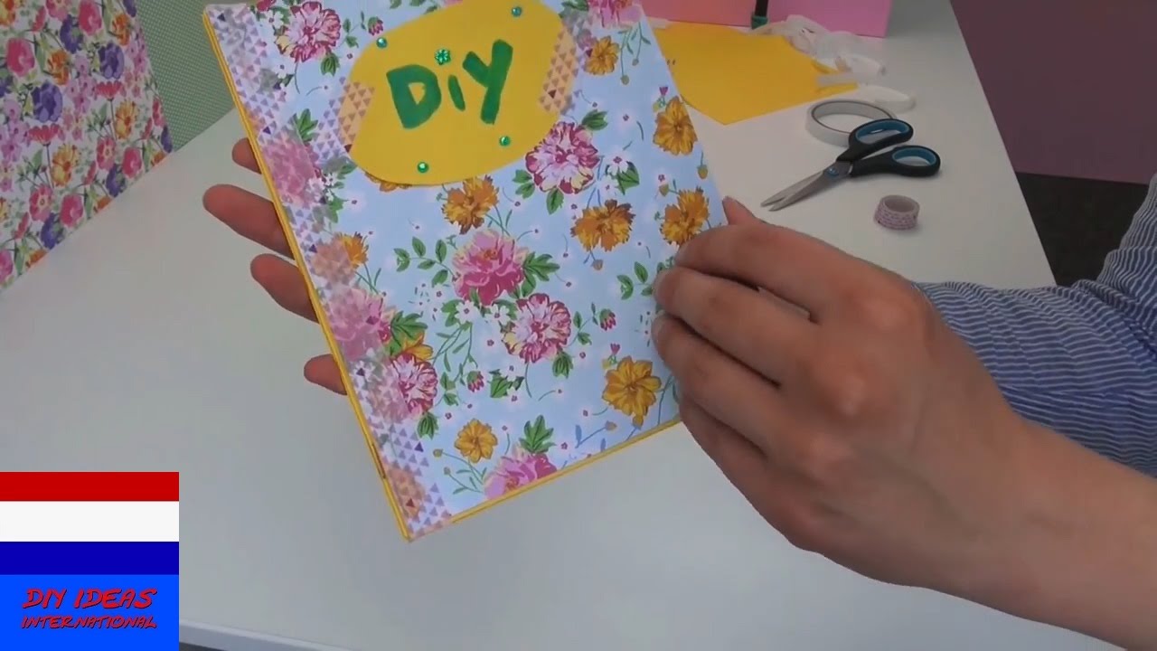 DIY zelf notitieboek/dagboek/adresboek maken en versieren