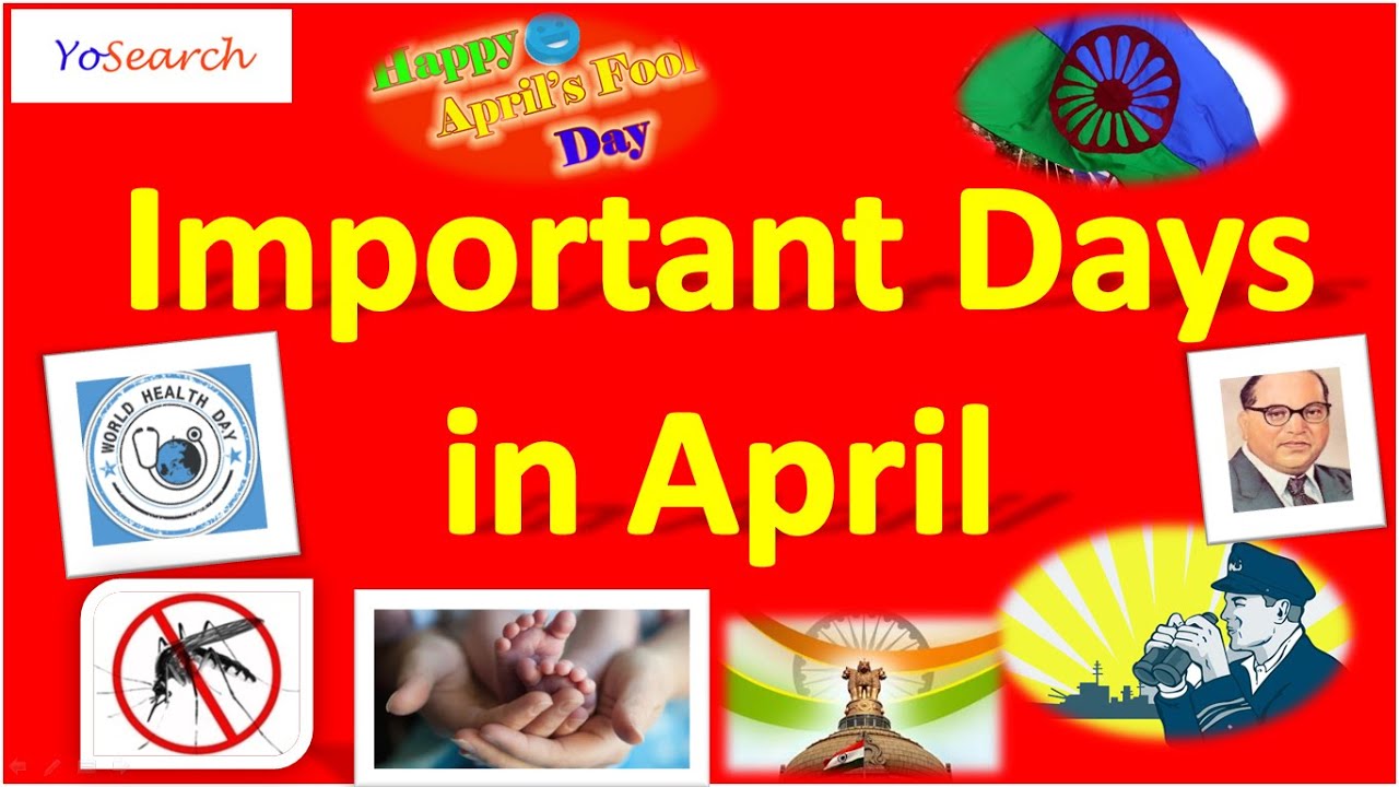 Important Days in April | National and International Days in April | GK Updates