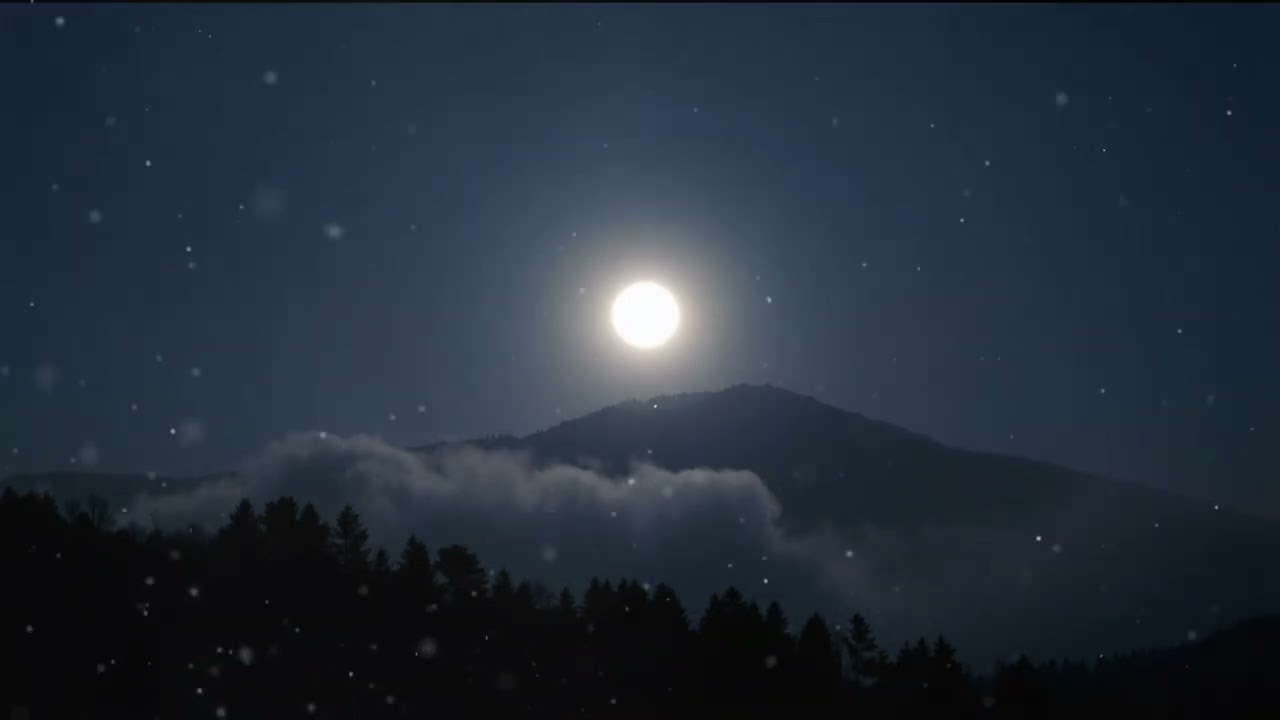 Owl Echoes Under the Full Moon | Relaxing Night Forest Ambience