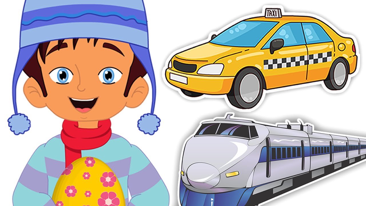 Surprise Eggs Transport | Learn Taxi Bus Tram With Max | CDS Kids Tv