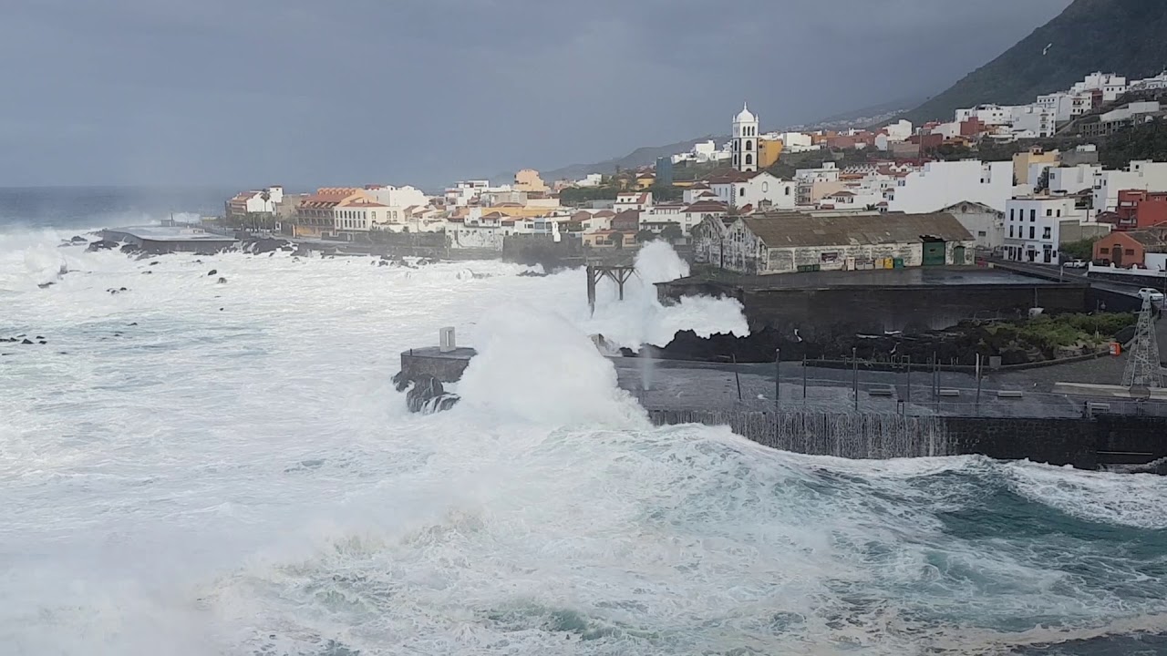 Temporal de mar Garachico Tenerife 16-12-2019