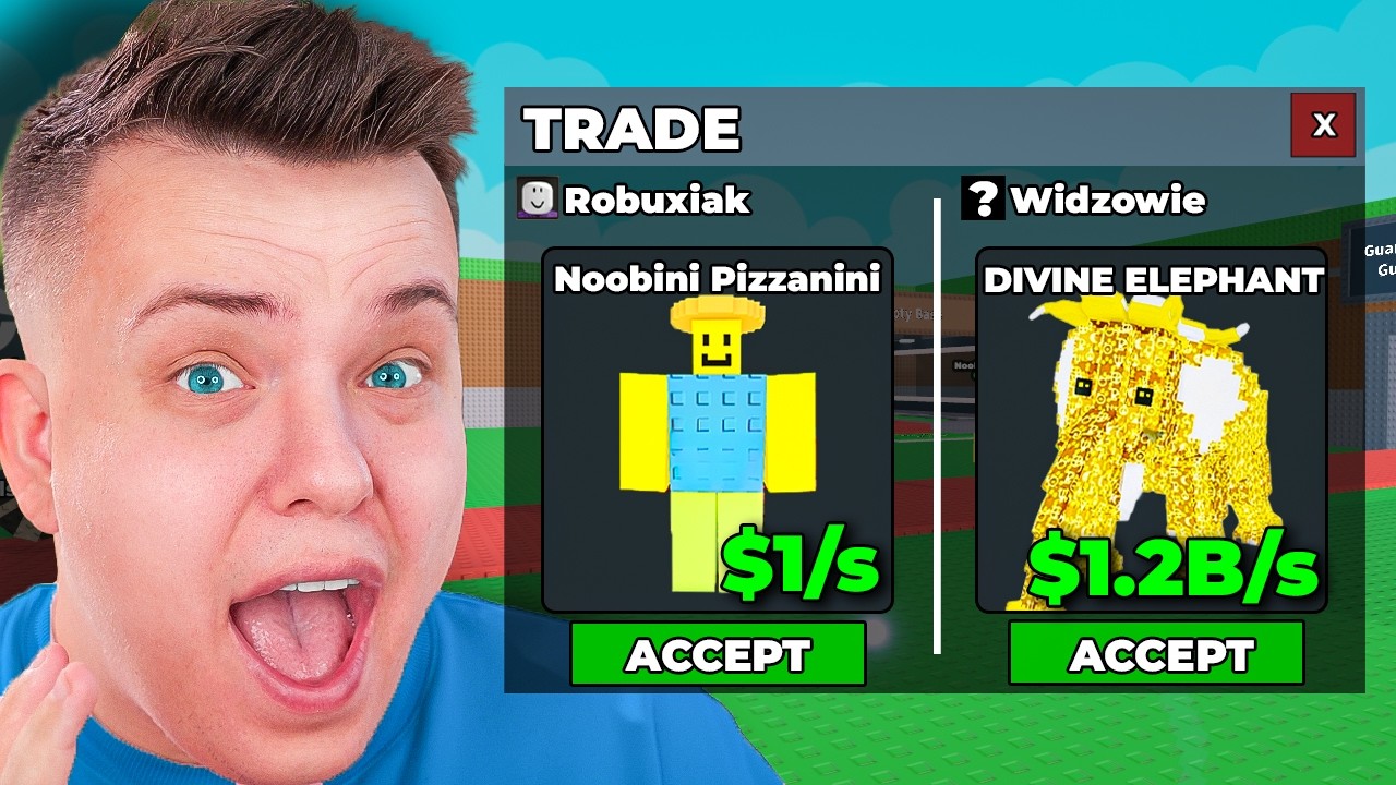 Trejduje od NOOBINI do ELEPHANTA w Steal A Brainrot Roblox!