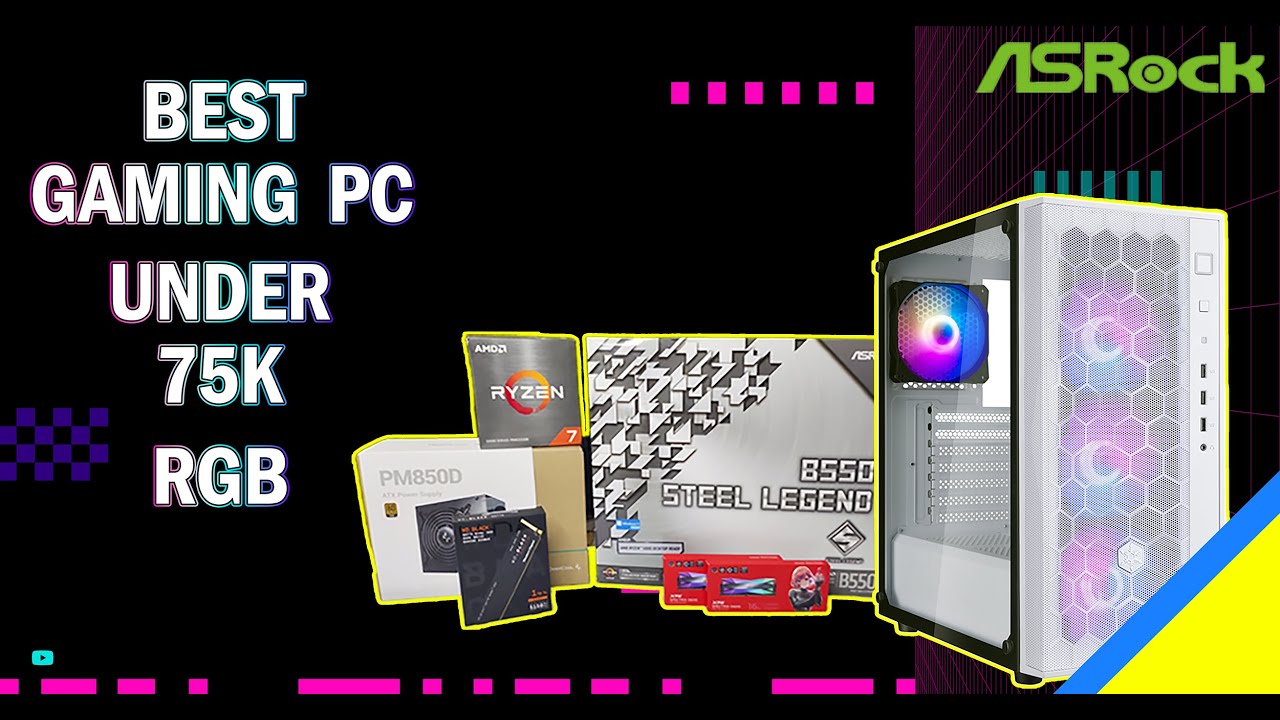 BEST PC BUILD UNDER 75K | Ryzen 7 5800x | B550 Steel Legend  #asrock #rgb #gaming