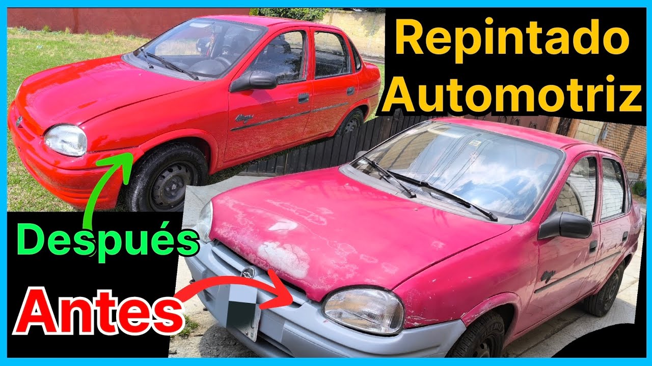 Repintado Automotriz de Chevy/ Proceso Completo #pinturaautomotriz #hojalateriaypintura #chevymonza