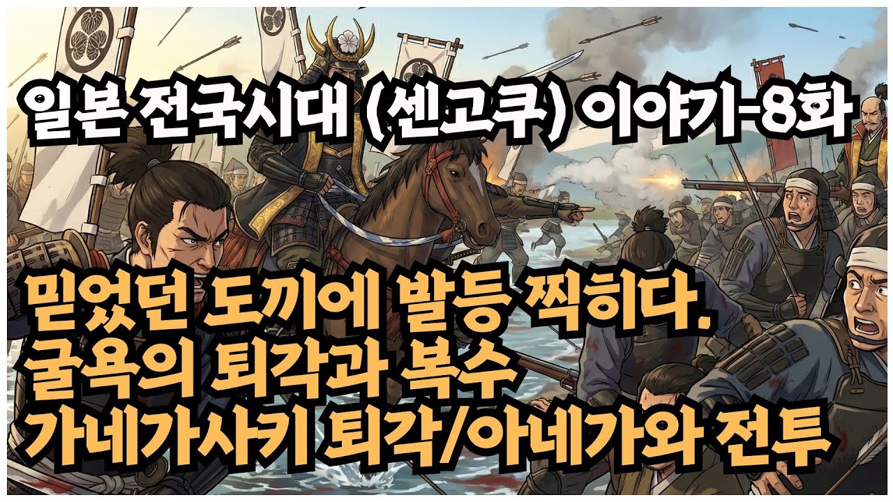 [역사] 일본 전국시대 이야기 8화. 믿었던 도끼에 발등 찍히다. 배신과 복수. 가네가사키/아네가와 전투 #센고쿠시대 #아자이 #오다노부나가 #도요토미히데요시 #도쿠가와이에야스