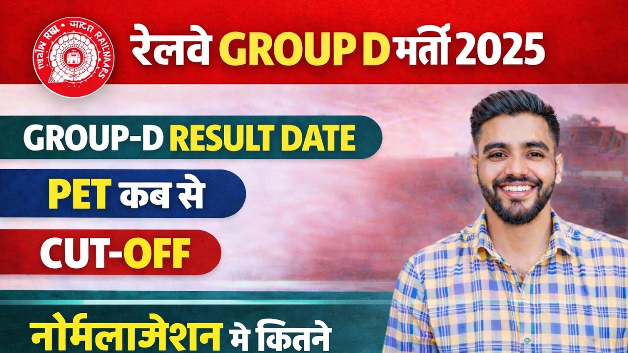 Railway Group D Result Date 2025 | PET कब से होगा? Cut Off + Normalization में कितने नंबर मिलेंगे