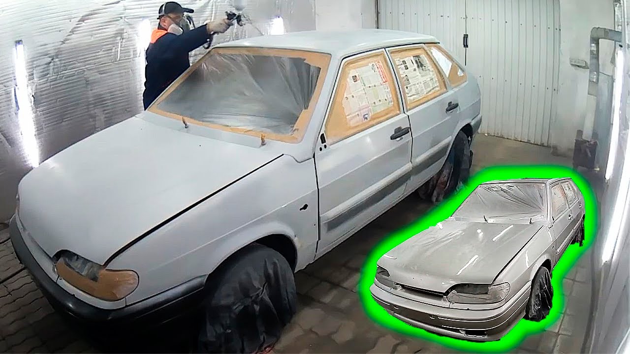 Гаражная Подготовка и Покраска авто ВАЗ 2114 своими руками. ВАЗ 2114 ч 14.