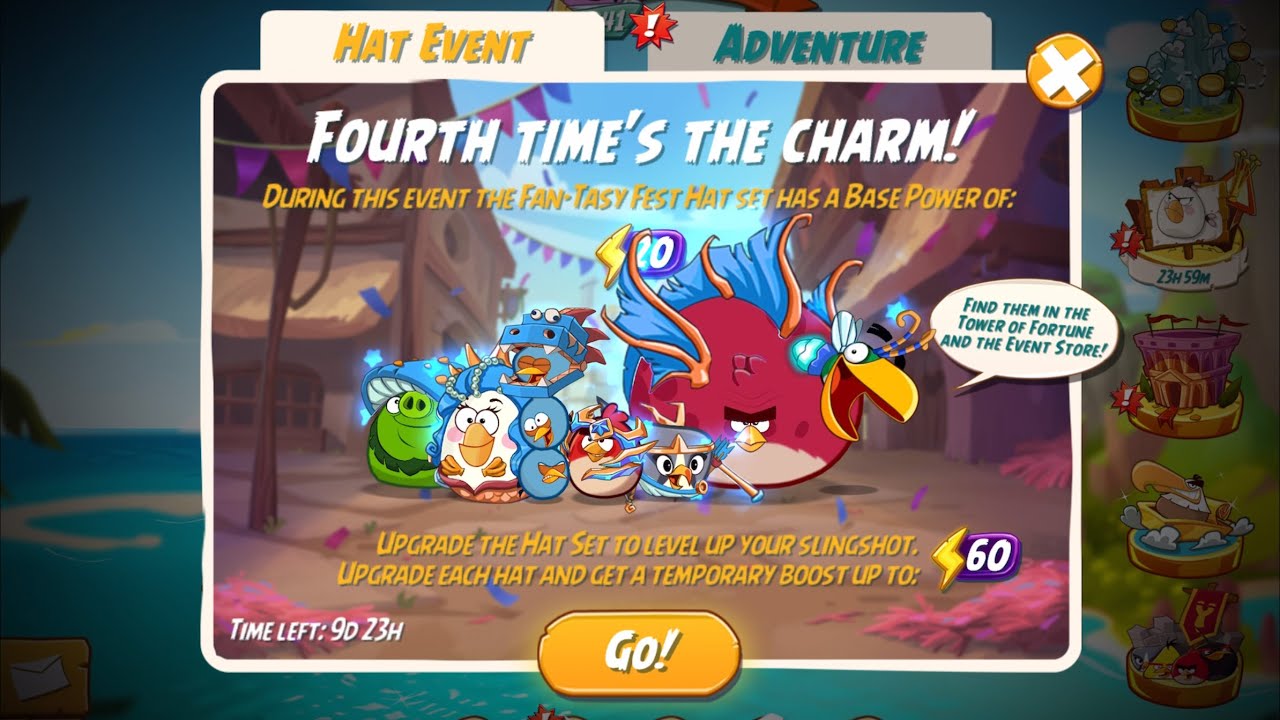 The Fan-Tasy Hat Set | Angry Birds 2 Tower of Fortune