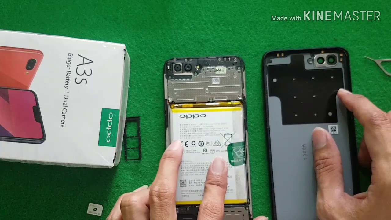 Oppo a3s ganti baterai 5menit aja