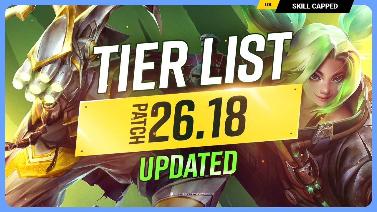 NEW UPDATED TIER LIST for PATCH 26.18! - League of Legends
