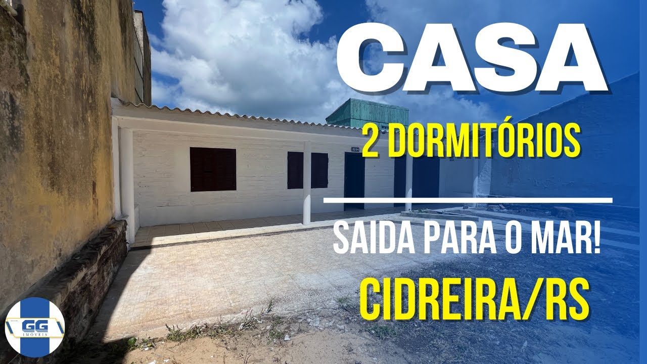 R$195.000,00 - CASA COM TERRENO BEIRA MAR NA PRAIA DE CIDREIRA/RS