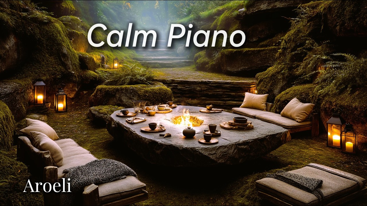 Cozy Piano Music in a Hidden Forest Valley - Gathering in the Moss | Aroeli