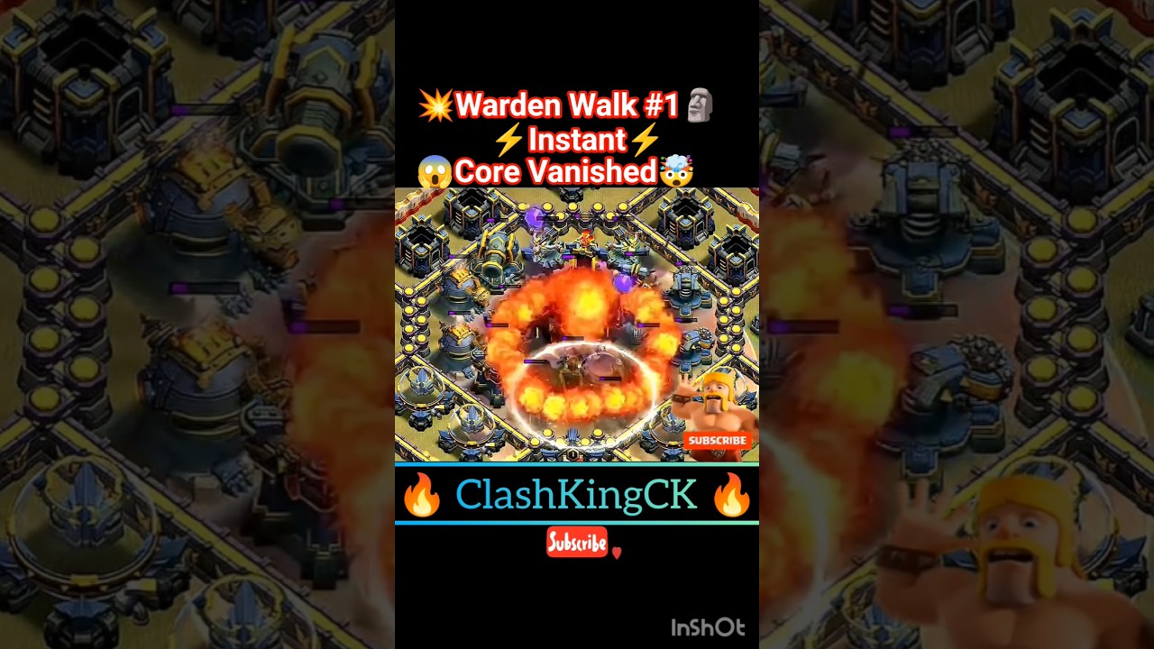 🤯How ? TH17 Defense MELTS Instantly!💥 Warden Walk Fireball Magic 😈 | Clash of Clans #coc #shorts