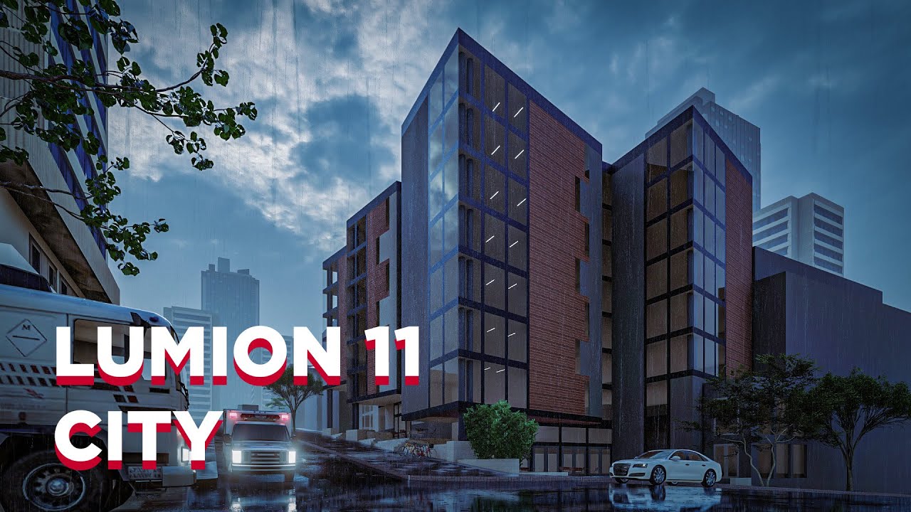 City | Lumion 11 PRO Exterior Render Workflow (Photo Realistic)