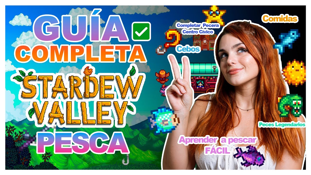 GUÍA COMPLETA✅ PESCA para Stardew Valley /🐠 APRENDER A PESCAR, Legendarios, comidas, Cebos...🐟✨