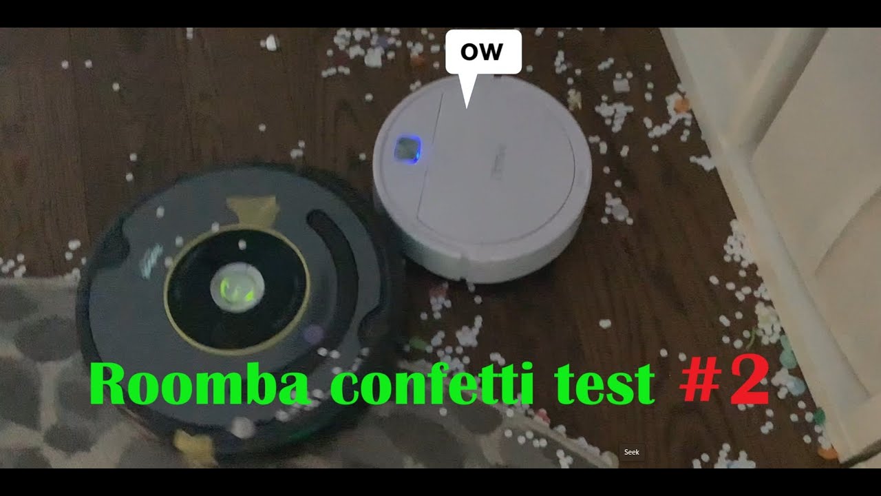 Roomba confetti test #2: with NEON LIGHTS!