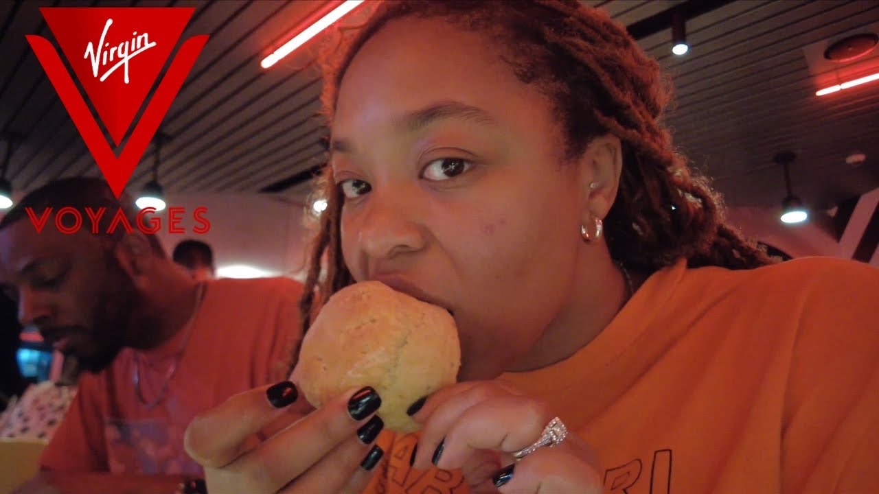 Travel Vlog | Virgin Voyages Scarlet Lady| Eating at Razzle Dazzle + Test Kitchen