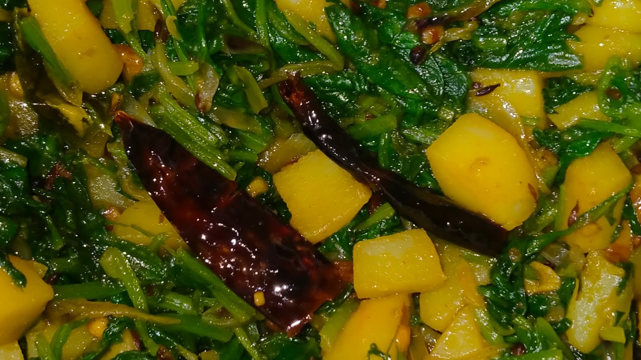 ପାଳଙ୍ଗ ଶାଗ ଭଜା।palak saag recipe 