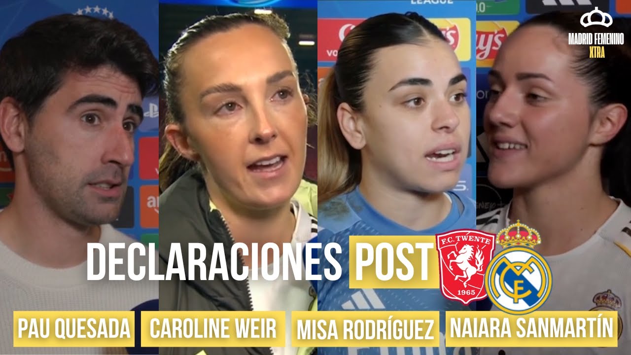 PAU QUESADA, CAROLINE WEIR , MISA RODRÍGUEZ y NAIARA l POSTPARTIDO JORNADA 6 UWCL vs TWENTE