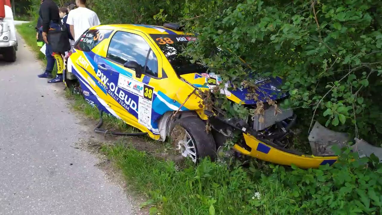 Valvoline Rajd Małopolski 2026 Stec / Papaj crash dzwon OS Żarpłyt Barwałd wypadek