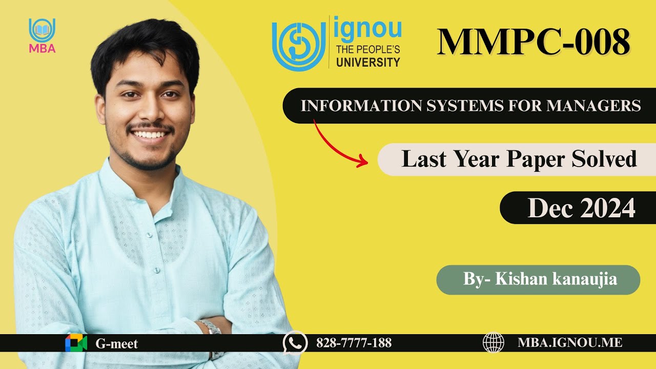 MMPC 008 Last Year Paper Solved |  DEC 2024 IGNOU | FULL VIDEO | MOST IMPORTANT QUESTIONS
