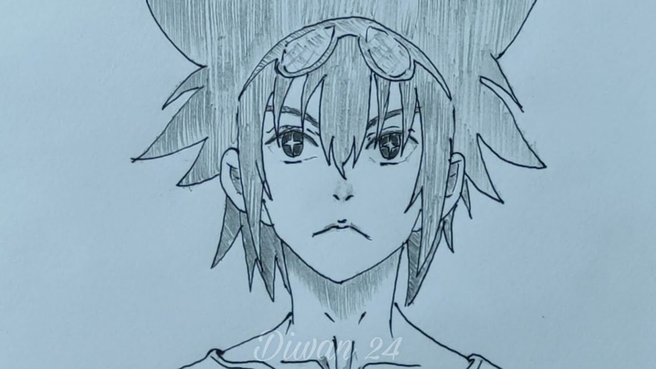How To Draw Jin Mori [The God Of High School], Easy For Beginner, Easy Anime Sketch, Step By Step |
