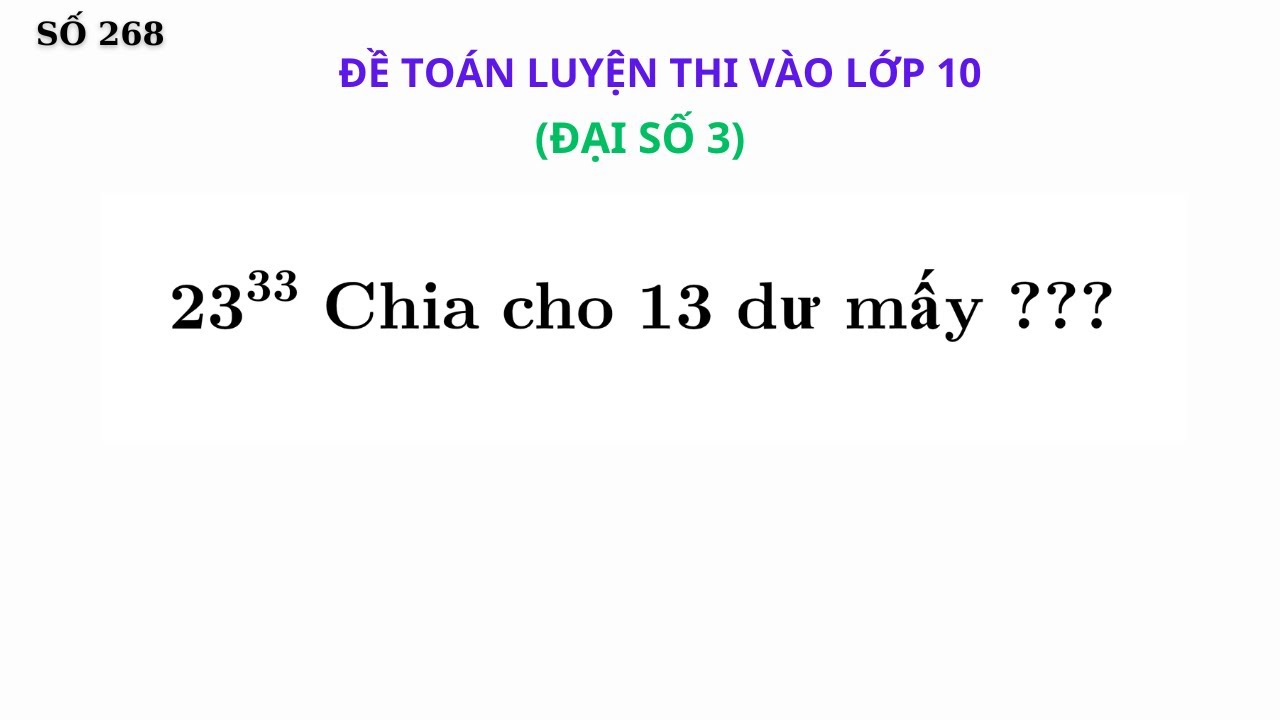 Học Toán cùng Thầy Thắng–Video hướng dẫn luyện thi vào lớp10