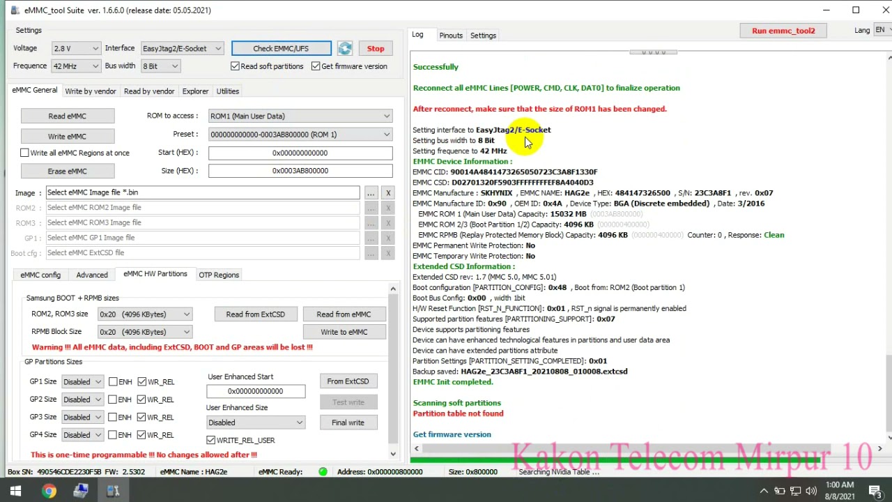 Emmc Bad Health Repair With Easy Jtag Plus
