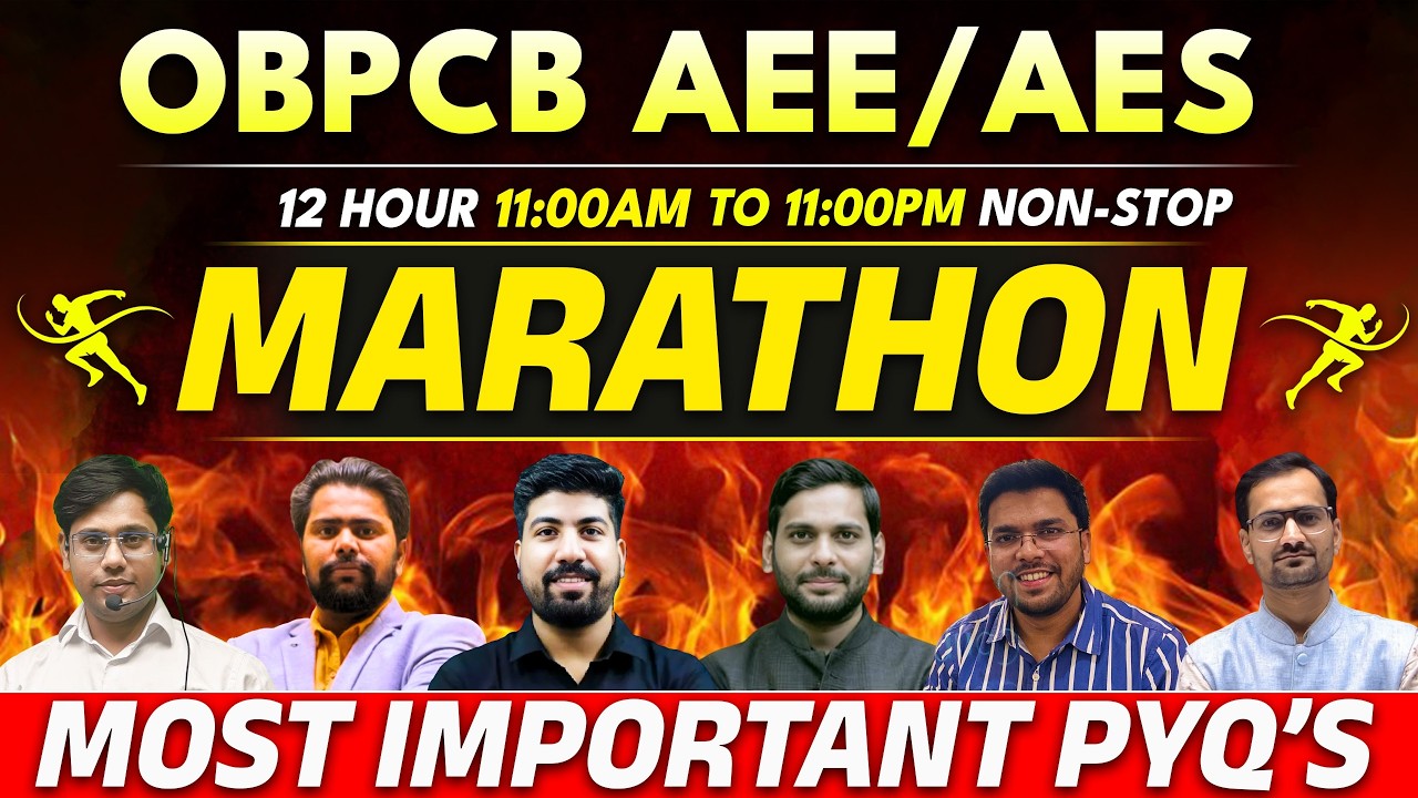 AEE/AES Marathon PYQs session || special MCQs ||OSPCB RECRUITMENT 2026