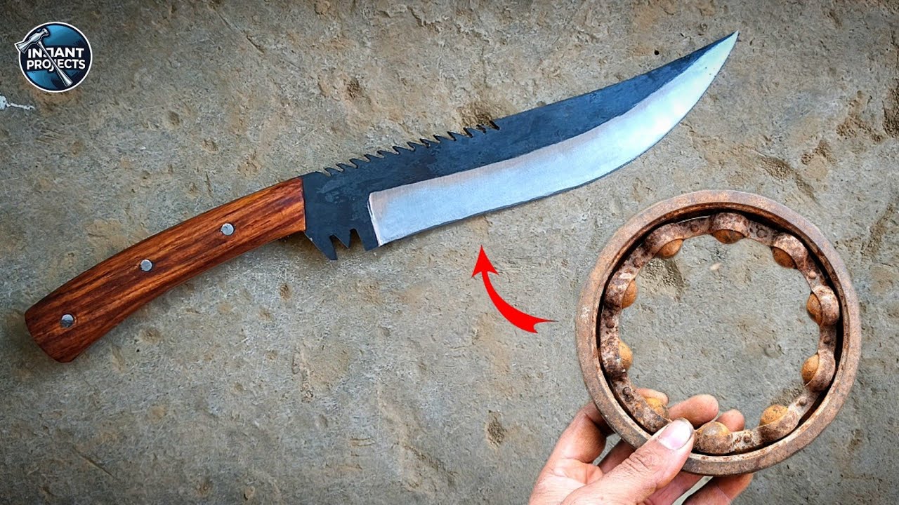 Turning Scrap Bearing into a Sharp Knife
