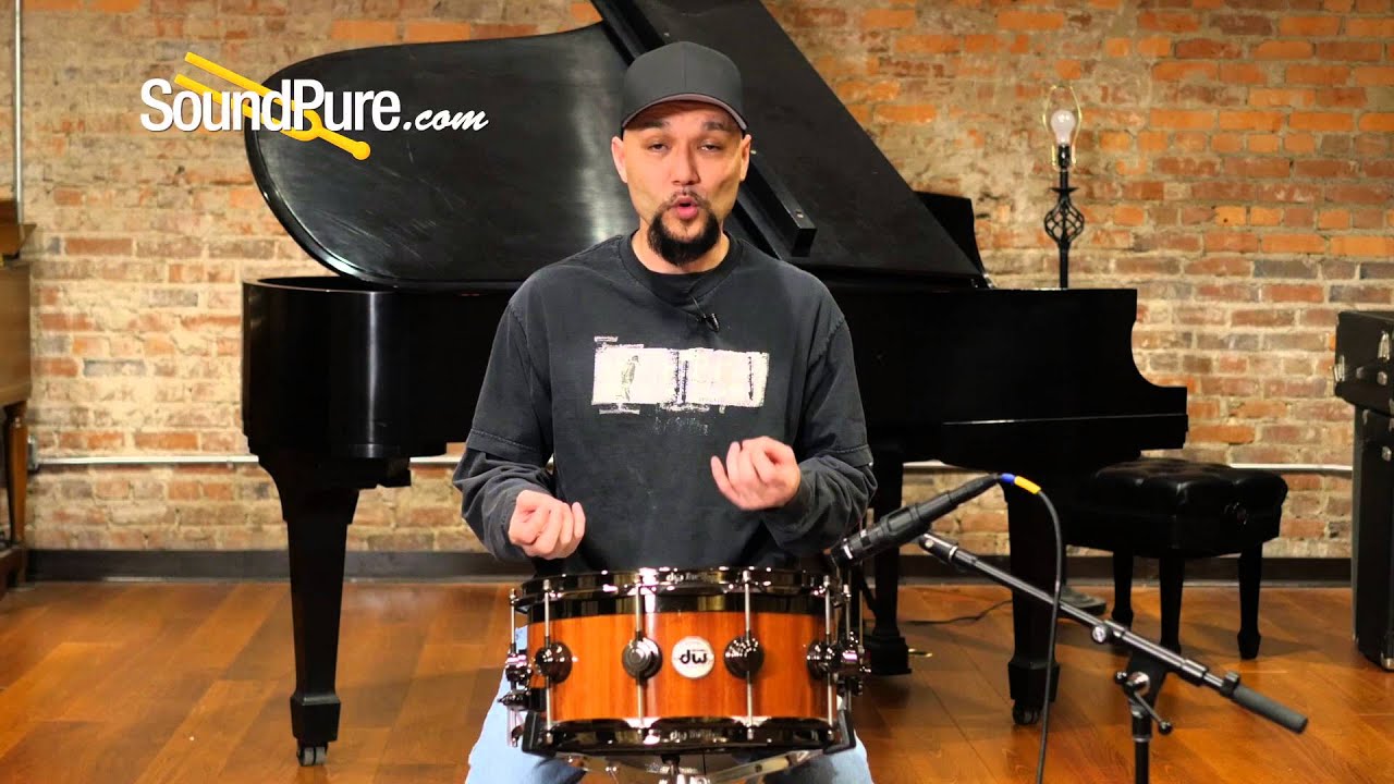 DW 7x14 Collector's Top Edge Maple/Mahogany Snare Drum - Quick n' Dirty