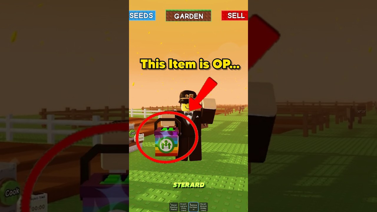 Rainbow fertilizer is OP #growagarden #roblox