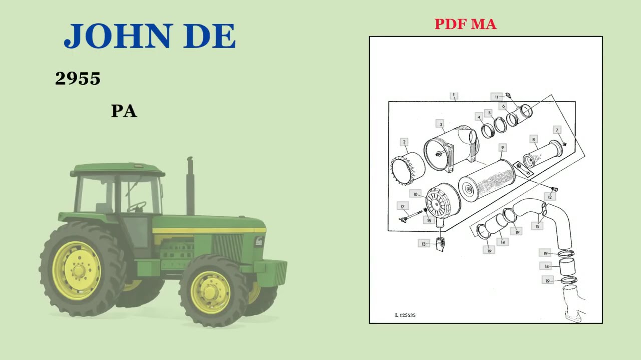 John Deere 2955 Tractor NA Edition Parts Manual PDF | PC4214 OEM Catalog Download