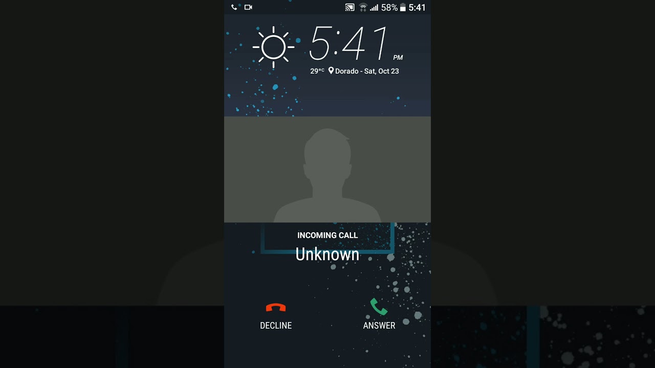HTC Desire 530 incoming call (Screen Recording)