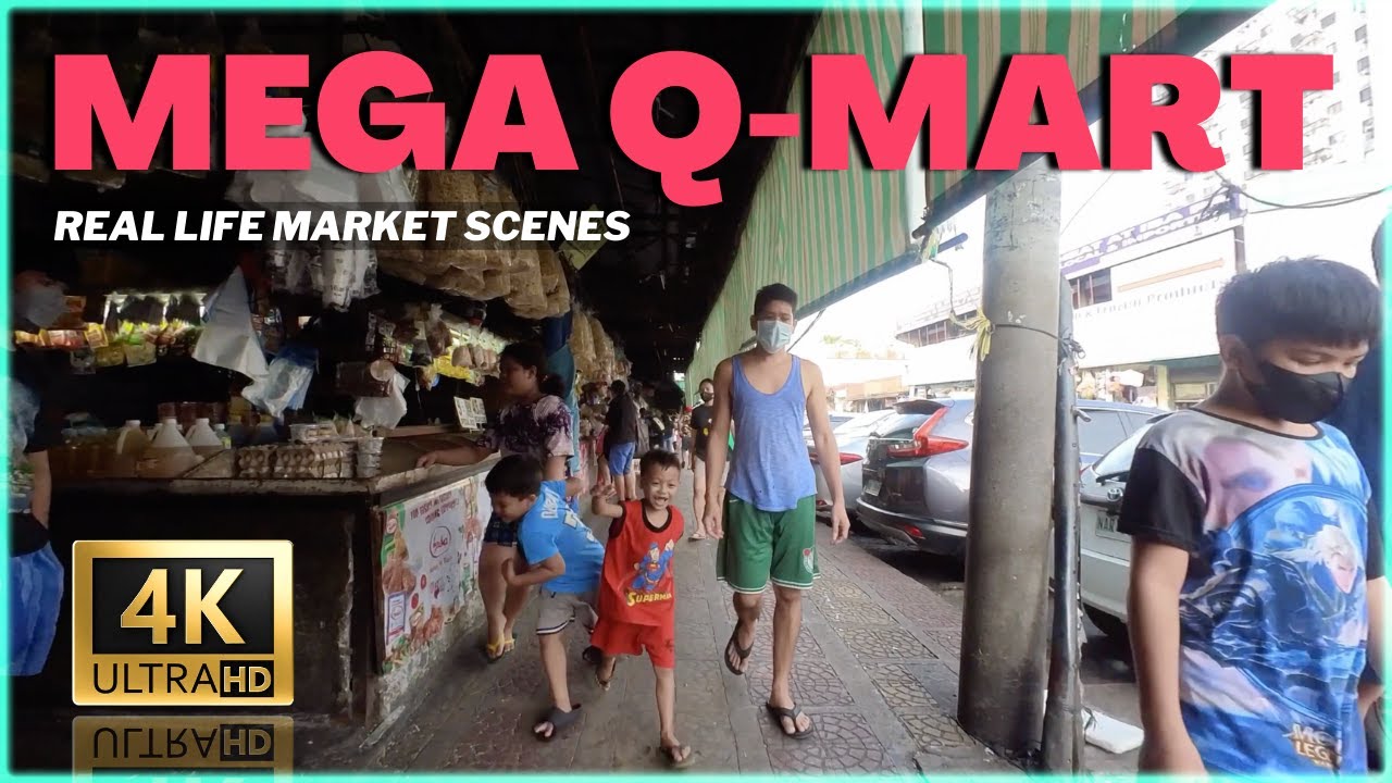 PALENGKE WALKING TOUR at MEGA Q-MART QUEZON CITY PHILIPPINES - Real Life Market Scenes 4K 🇵🇭