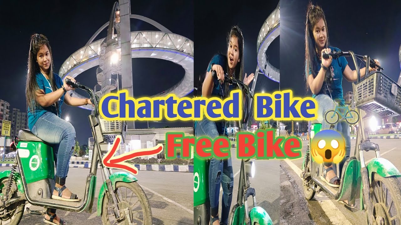 Chartered  Bike || Unlock system || New Town || Free Bike🛵😱@rroyvlogs8479